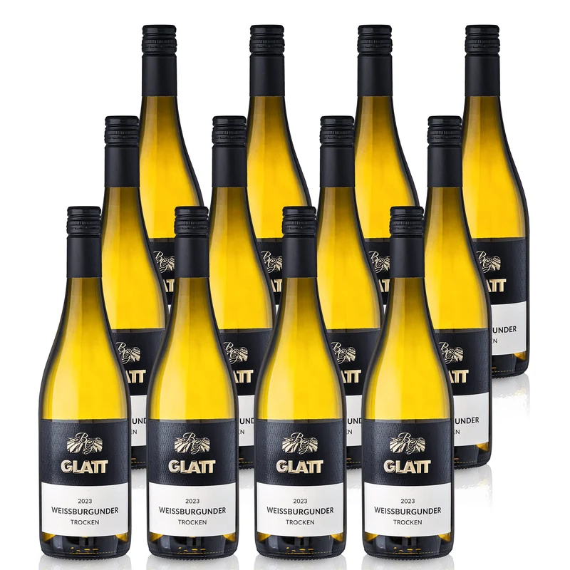2023 Weißburgunder Weißwein trocken • GLATT • Qualitätswein vom Kaiserstuhl/Baden, Deutschland