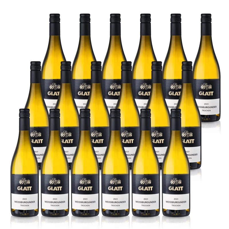 2023 Weißburgunder Weißwein trocken • GLATT • Qualitätswein vom Kaiserstuhl/Baden, Deutschland