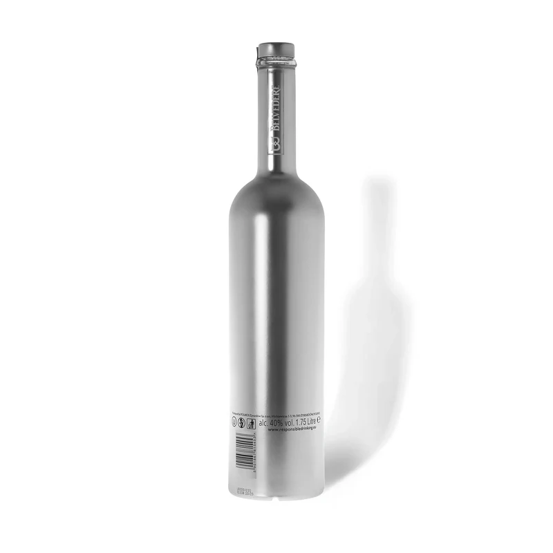 Belvedere Premium Vodka Bespoke Chrome Edition Großflasche (1,75L) mit LED Beleuchtung im Boden