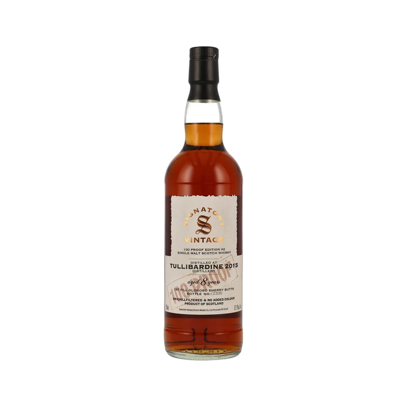 Tullibardine 2015/2023 - Signatory Vintage Highland Single Malt Scotch Whisky - 100 Proof Edition #2