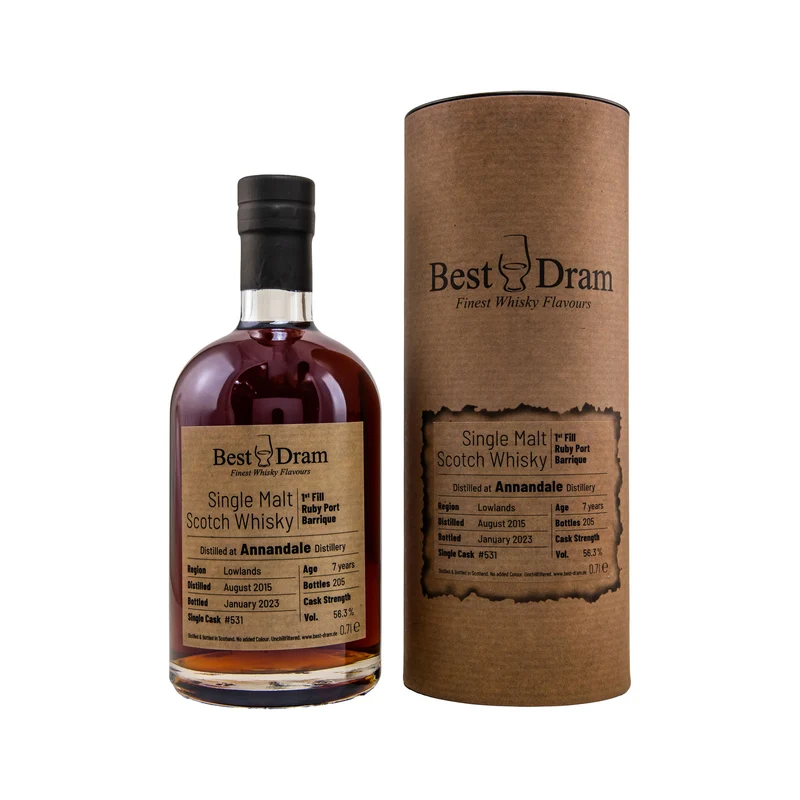 Annandale 2015/2023 - 7 Jahre - 1st Fill Ruby Port #531 - Best Dram