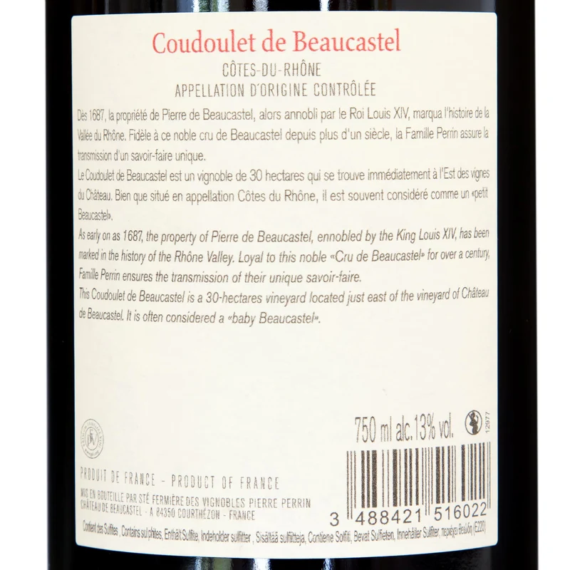 2021 Coudoulet de Beaucastel Bio Blanc Côtes du Rhône Weißwein trocken