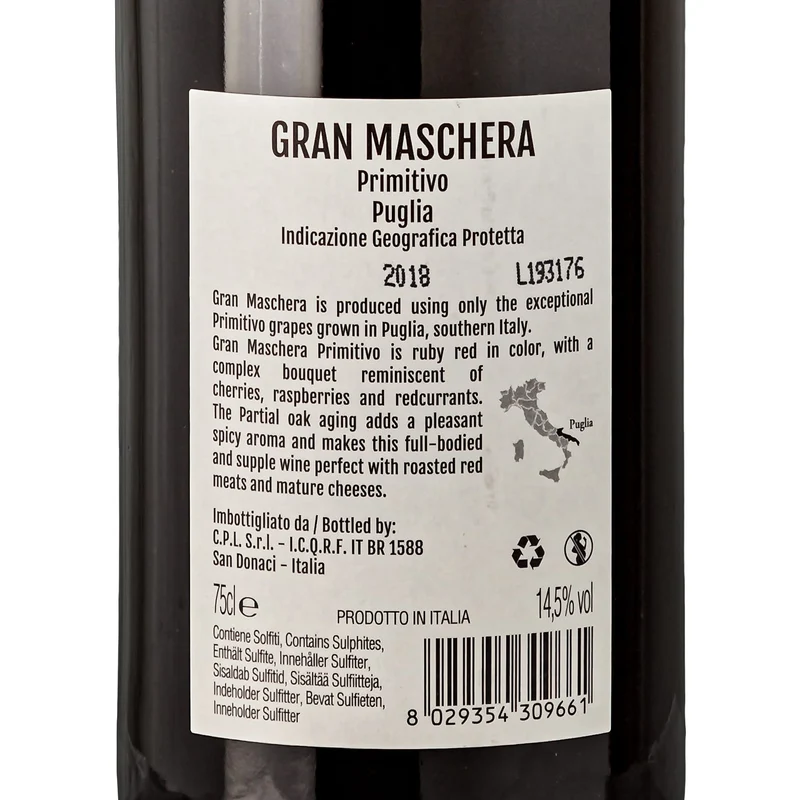 2018 Gran Maschera Passitivo - Paolo Leo