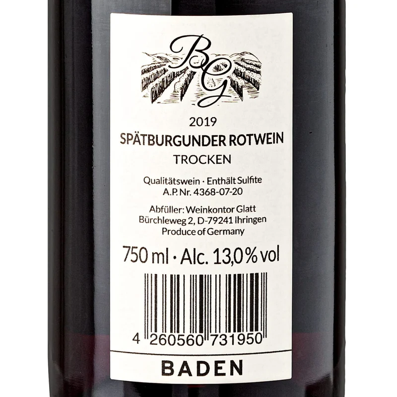 2019 Spätburgunder Rotwein trocken GLATT