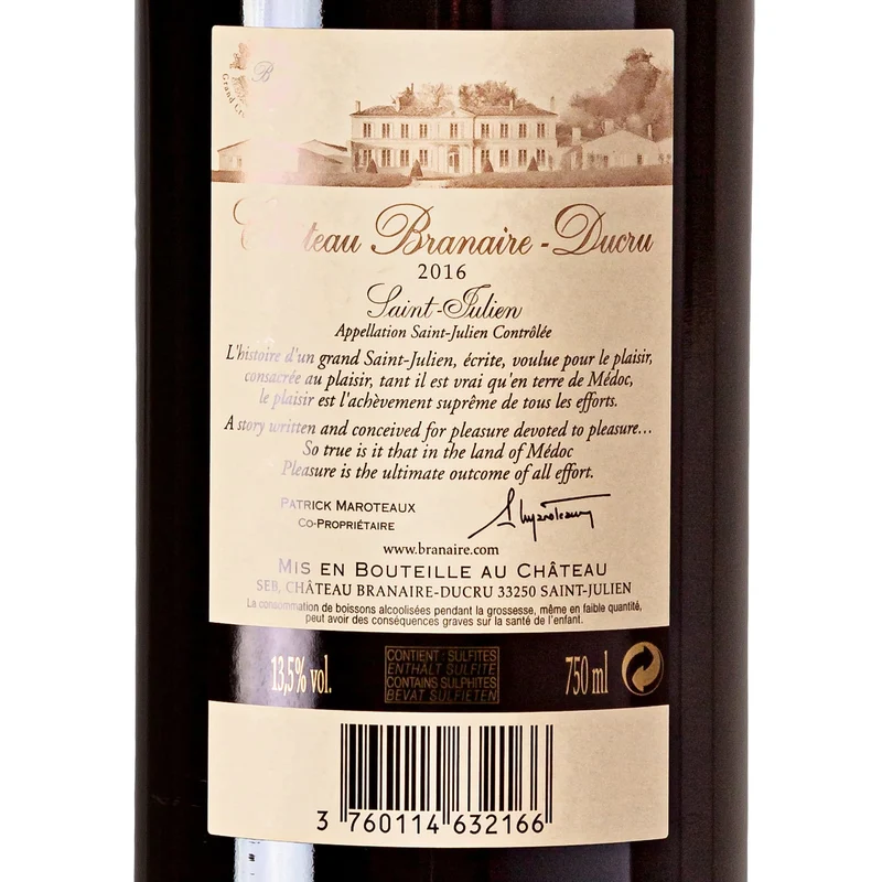 2016 Château Branaire-Ducru - Saint Julien - Rotwein trocken - Frankreich