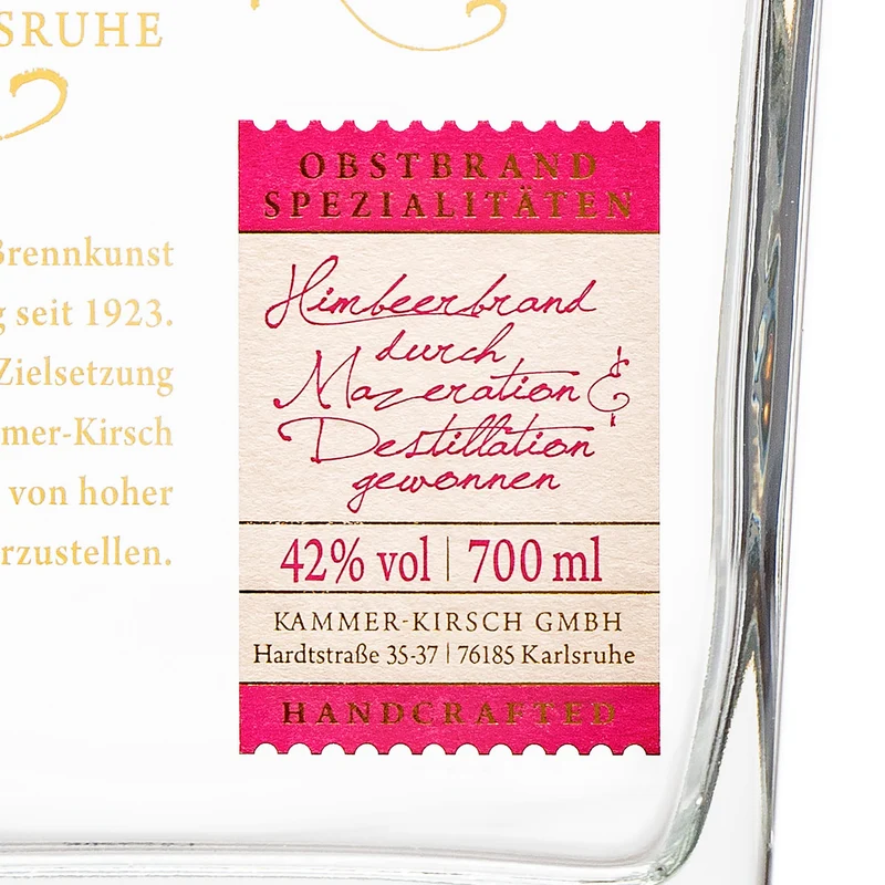 Himbeerbrand - Obstbrand - Destillerie Kammer-Kirsch