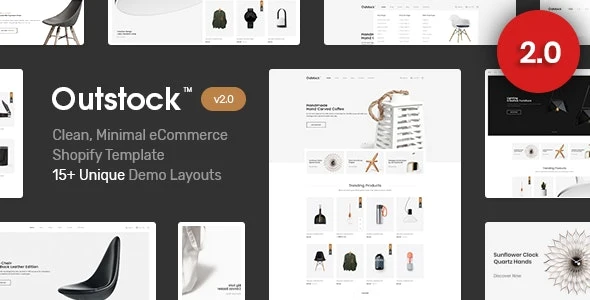 Shopify - Outstock Clean, Minimal , Drag & Drop