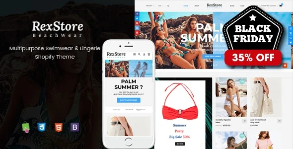 RexStore - Multipurpose Swimwear & Lingerie Shopify Theme