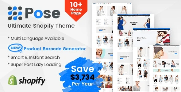 Pose - Fashion Shopify Theme Multipurpose Responsive Template