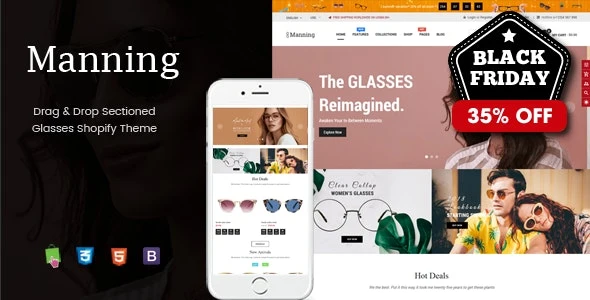Manning - Multipurpose Sections Glasses Shopify Theme