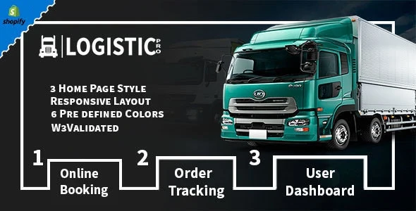 Logistic Pro - Transport - Cargo - Online Tracking - Booking & Logistics Services Shopify Theme