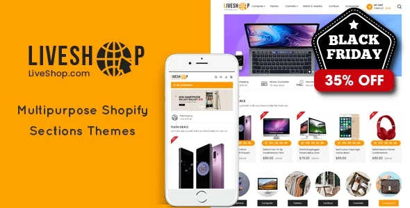 LiveShop - Multipurpose Drag & Drop Shopify Theme
