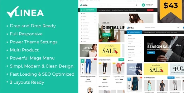Linea - Clothing Store Shopify Theme (Sections Drag & Drop Ready)
