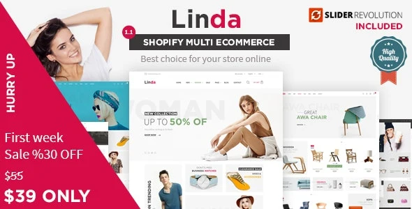 Linda - Mutilpurpose eCommerce Shopify Theme