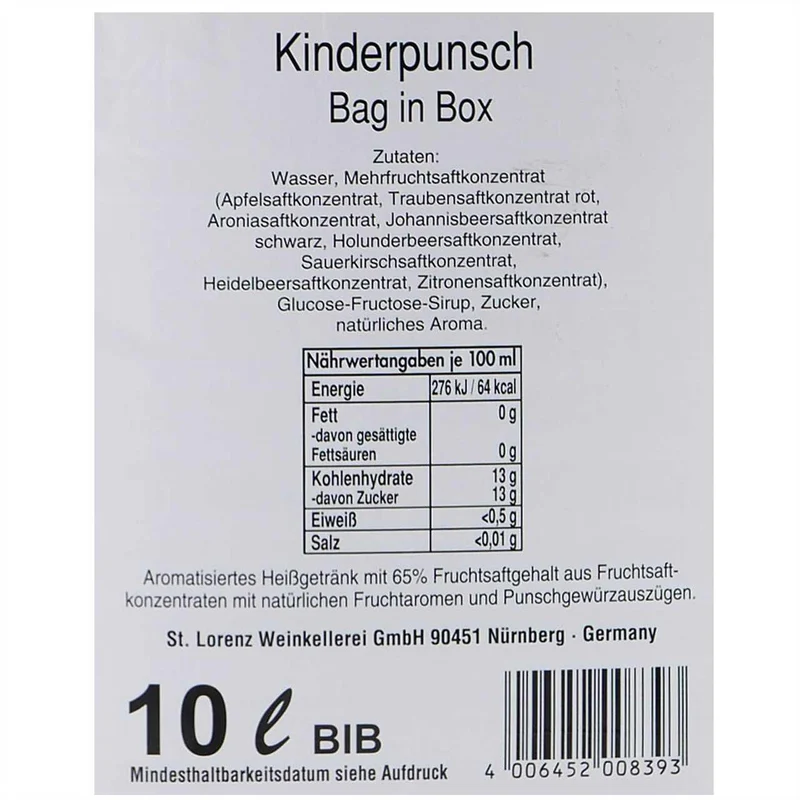 St. Lorenz Kinderpunsch 10L BIB