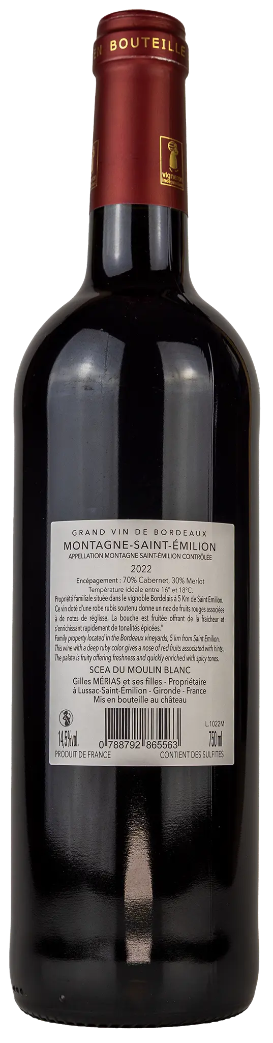 Château Moulin Blanc La Chapelle 2022