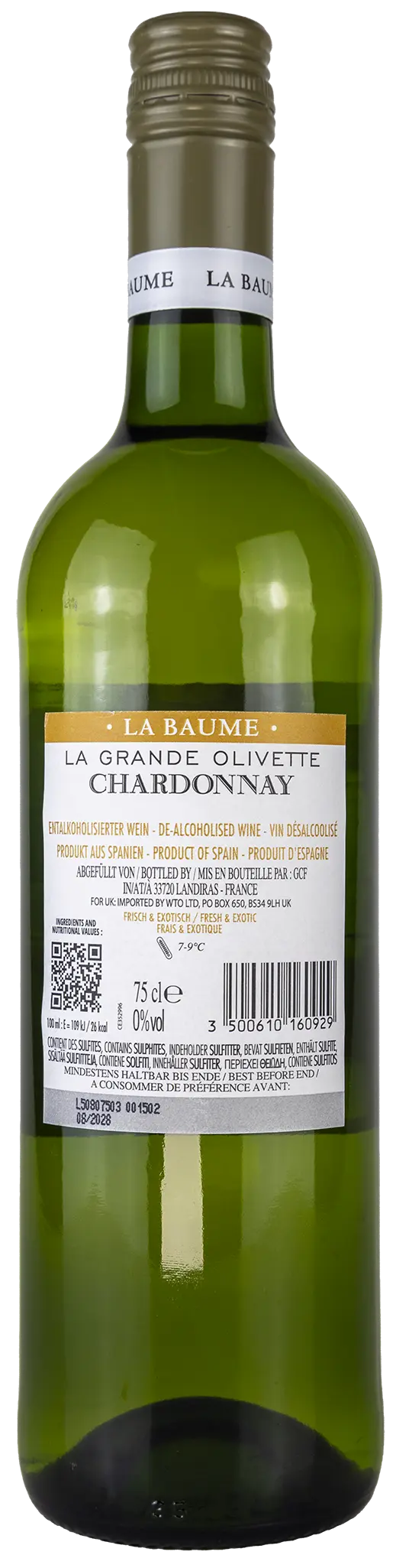 La Grande Olivette Chardonnay 'La Baume' 0%vol. Alkoholfrei