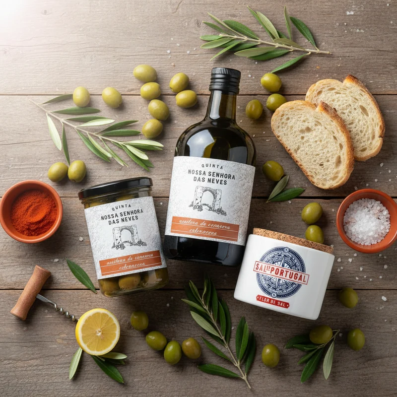 Premium Feinkost Starterset - Olivenöl, Oliven & Flor de Sal