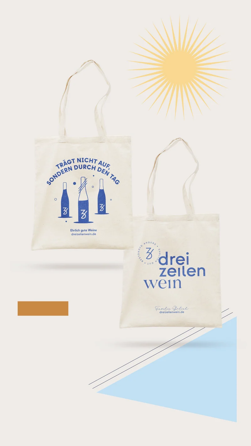 Stoffbeutel für Alltag und Wein