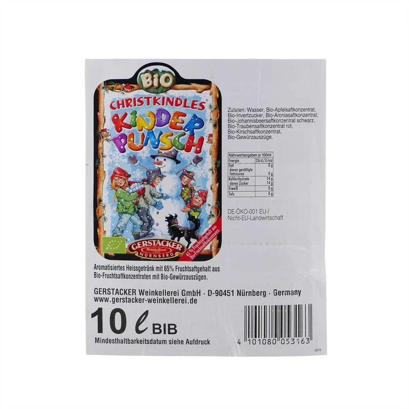 GERSTACKER BIO-Christkindles Kinderpunsch 10L BIB