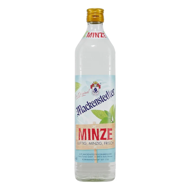 Mackenstedter Minze Likör mit Geschenk-Holzkiste
