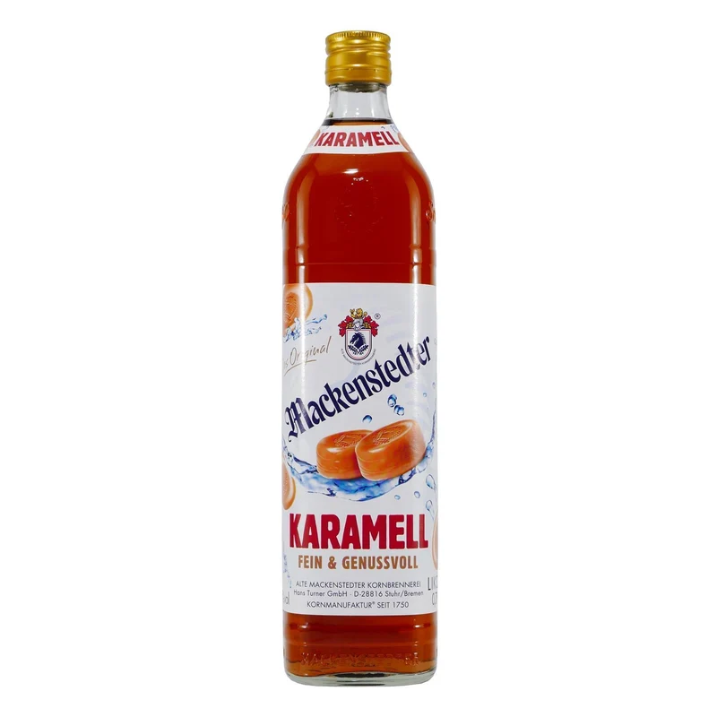 Mackenstedter Karamell Likör mit Geschenk-Holzkiste