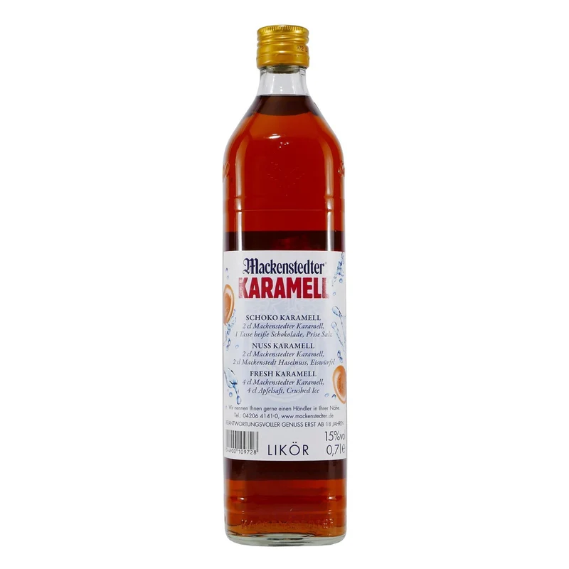 Mackenstedter Karamell Likör mit Geschenk-Holzkiste