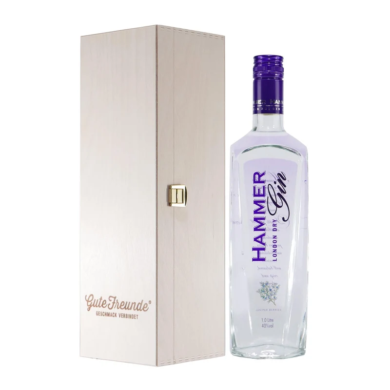 Hammer London Dry Gin in Geschenk-Holzkiste