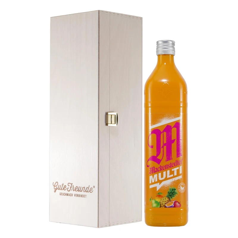 Mackenstedter Multi Likör mit Geschenk-Holzkiste