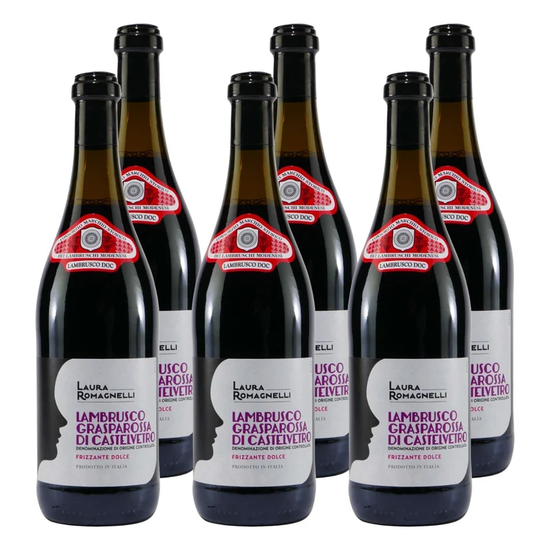 Lambrusco Grasparossa Perlwein DOC -lieblich- (6 x 0,75L)