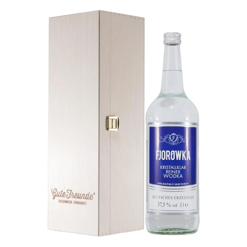 Fjorowka Wodka mit Geschenk-Holzkiste