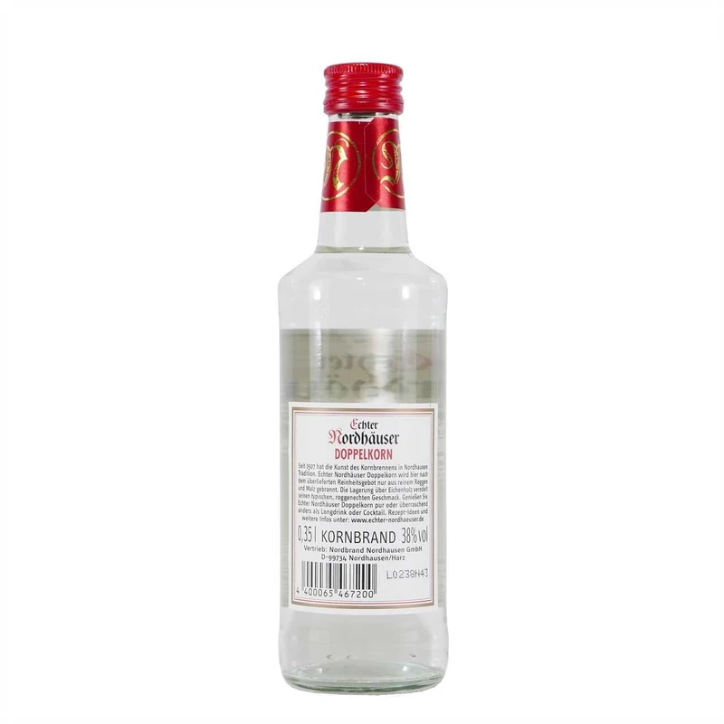 Echter Nordhäuser Doppelkorn (0,35L) mit Geschenk-Holzkiste