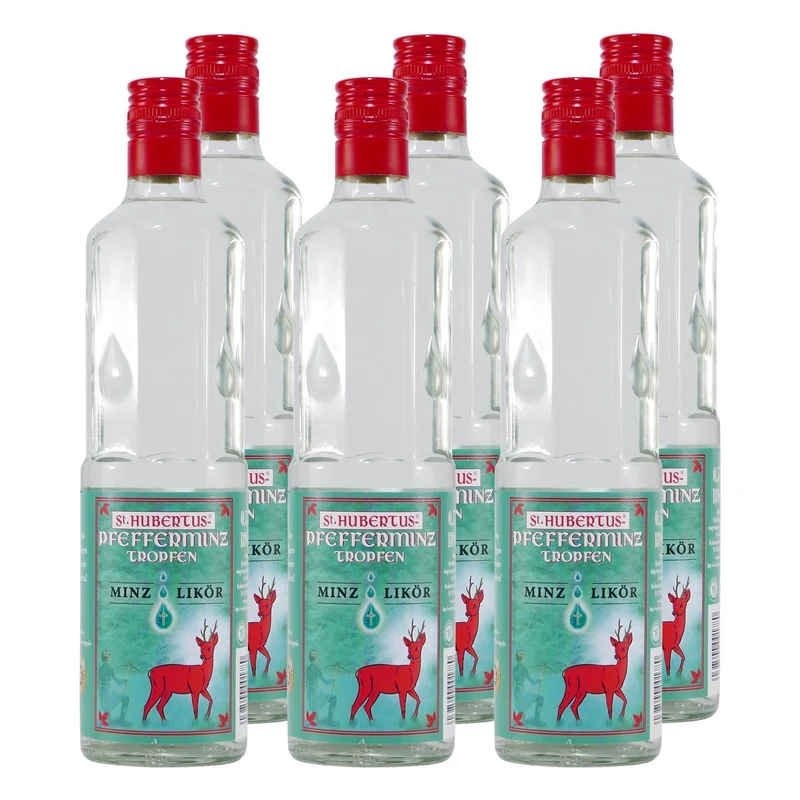 St. Hubertus Pfefferminz-Tropfen Likör (6 x 0,5L)