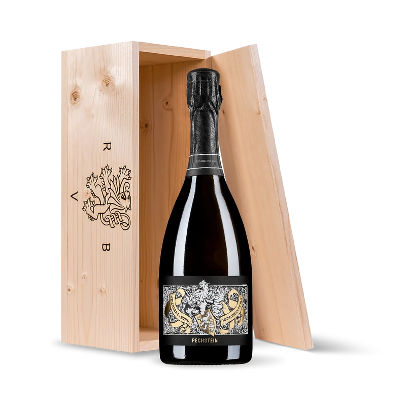 2013 Forster Pechstein Riesling brut in Holzkiste