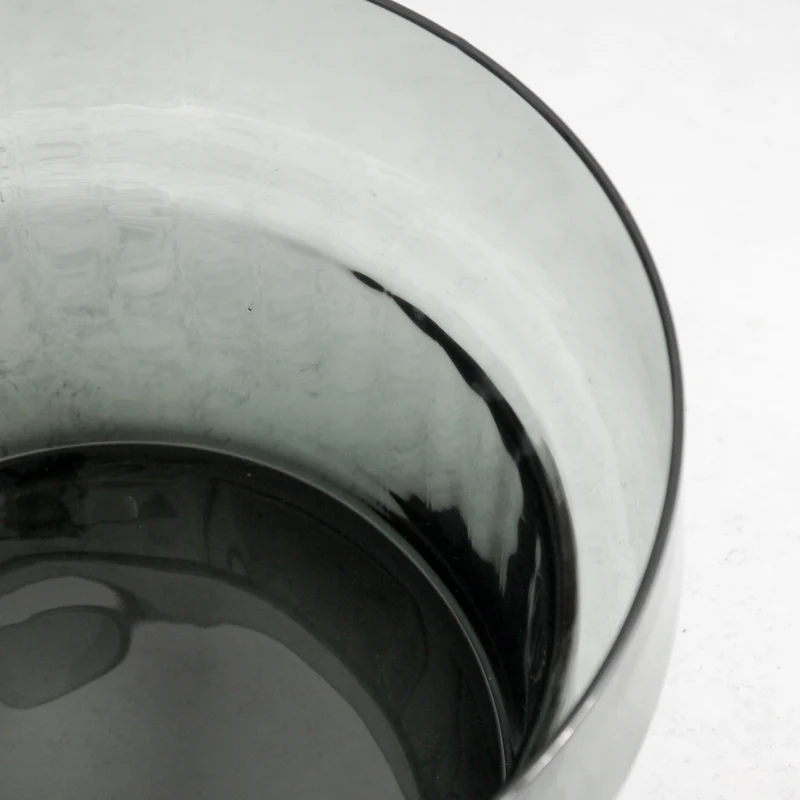 XL Obstschale aus Glas in Grau