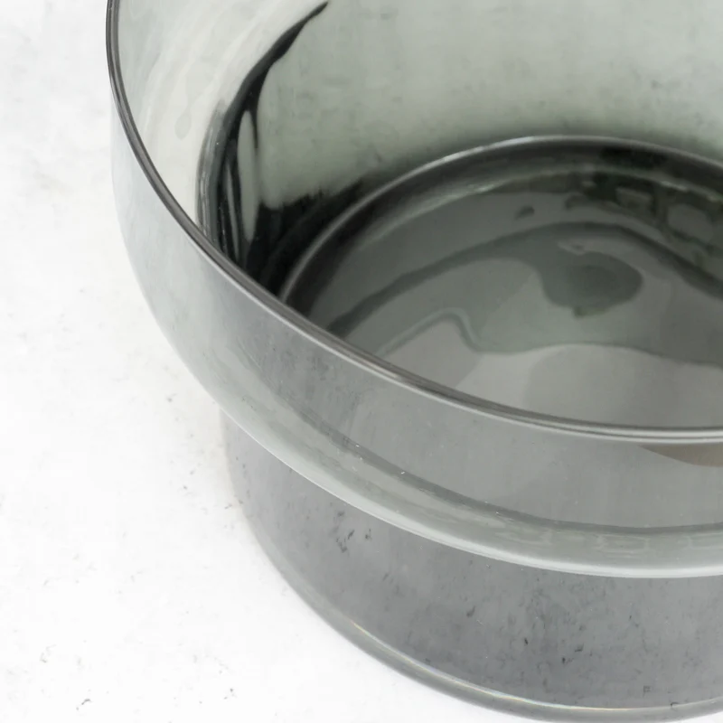 XL Obstschale aus Glas in Grau