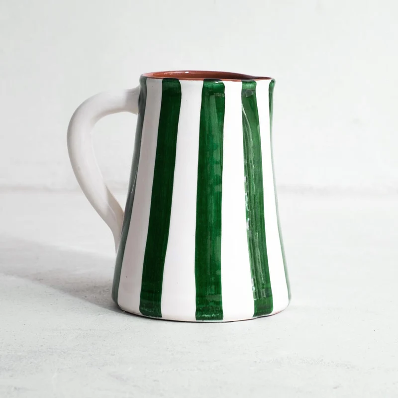 Bold Stripe großer Krug in grün 800ml
