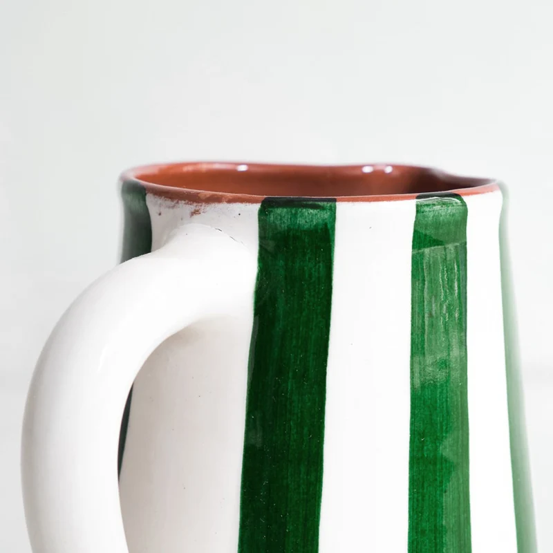 Bold Stripe großer Krug in grün 800ml