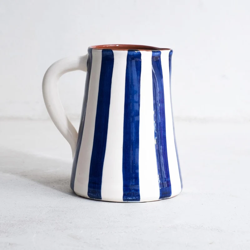 Bold Stripe großer Krug in blau 800ml