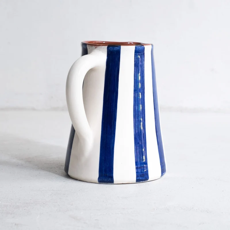 Bold Stripe großer Krug in blau 800ml