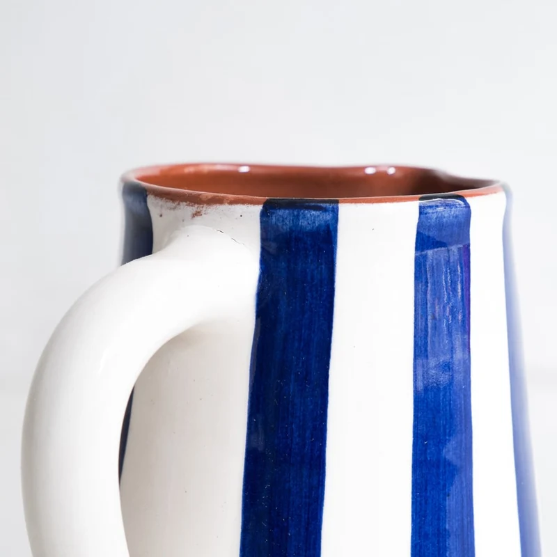 Bold Stripe großer Krug in blau 800ml
