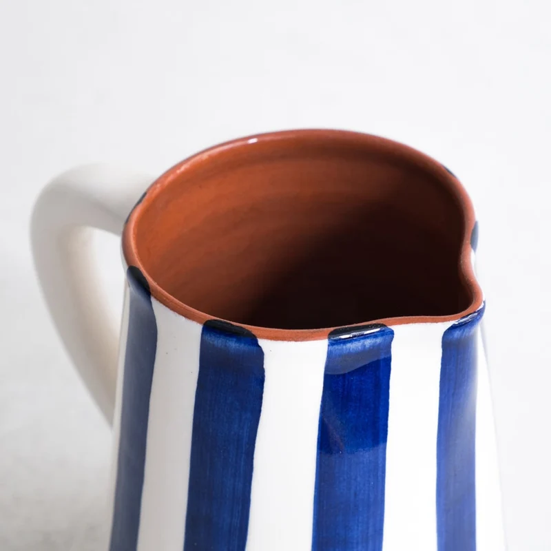 Bold Stripe großer Krug in blau 800ml