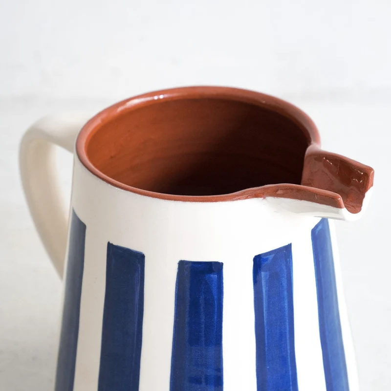 Streifenkrug in Blau 2L