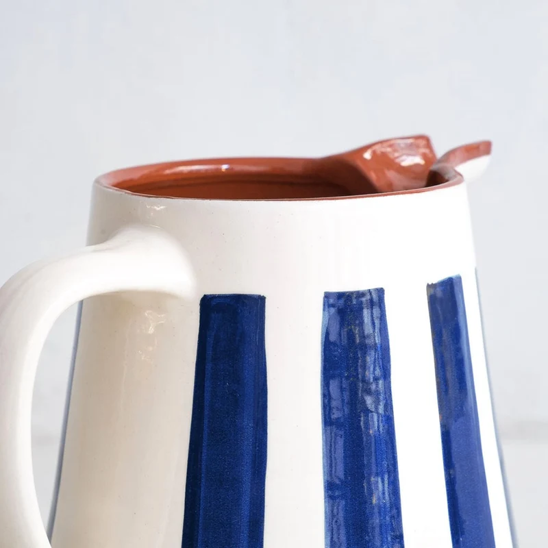 Streifenkrug in Blau 2L