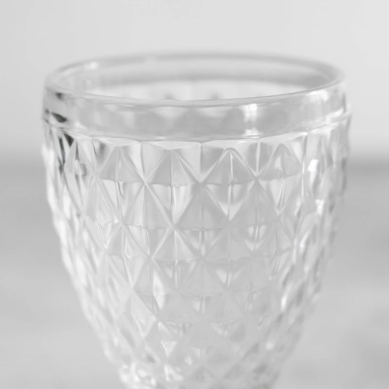 Rotweinglas mit Diamanteffekt 160ml - 6er Set