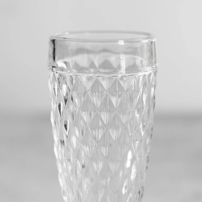 Champagnerglas mit Diamanteffekt 110ml - 6er Set