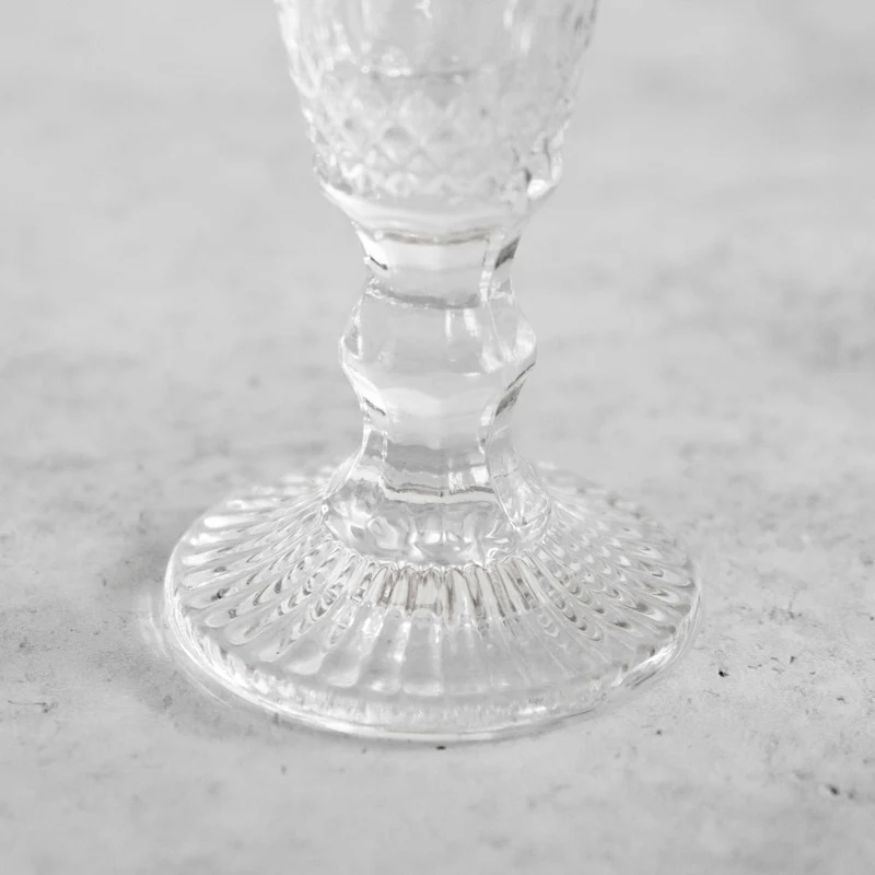 Champagnerglas mit Diamanteffekt 110ml - 6er Set