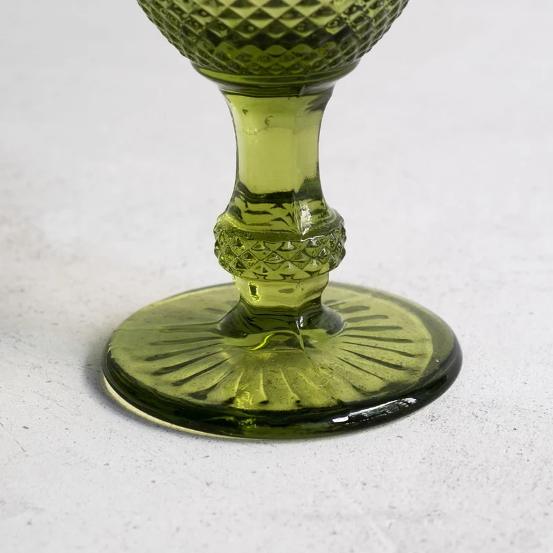 Rotweinglas in Grün 160ml - 6er Set