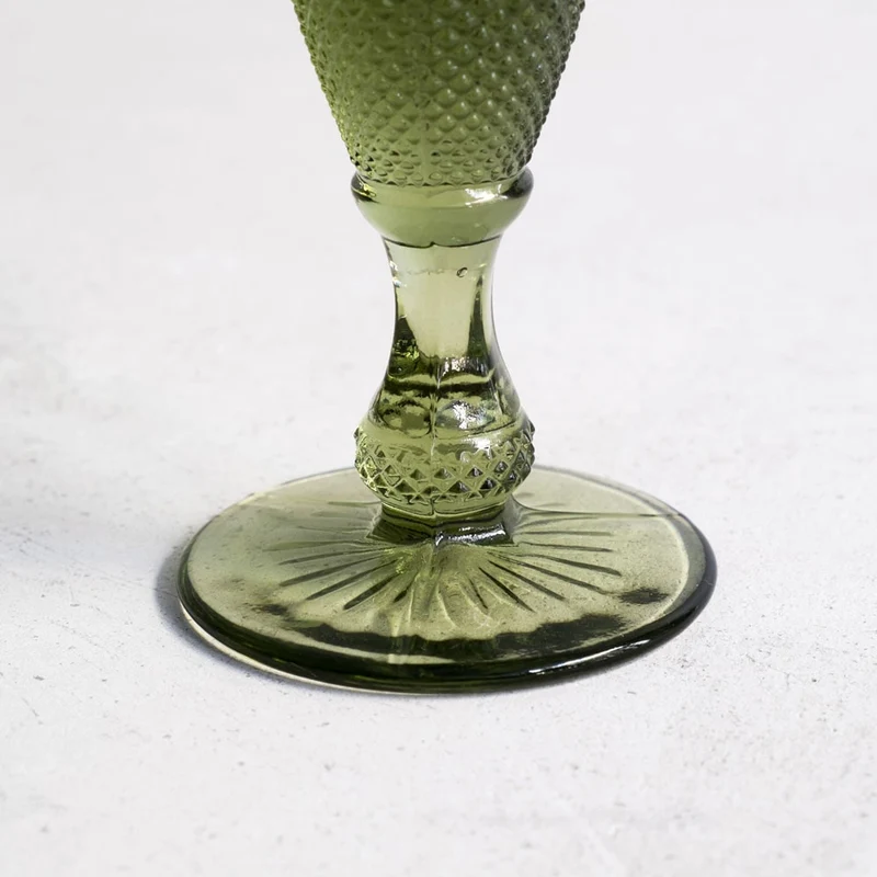 Champagnerglas in Grün 110ml - 6er Set