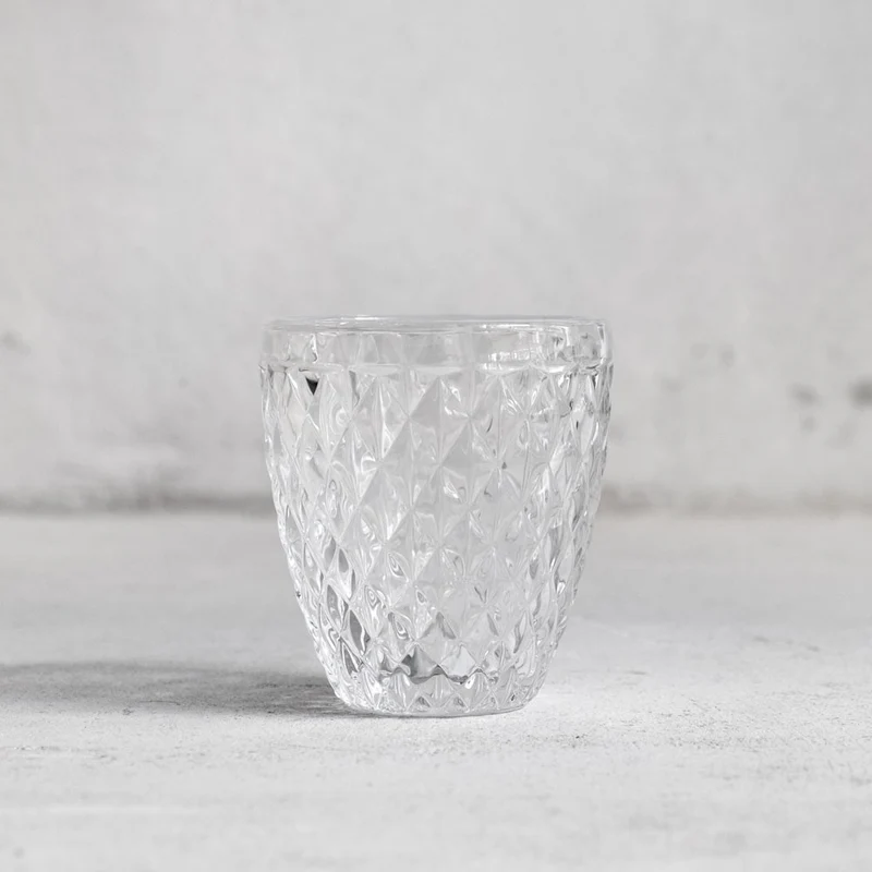 Glas mit Diamanteffekt 320ml - 6er Set